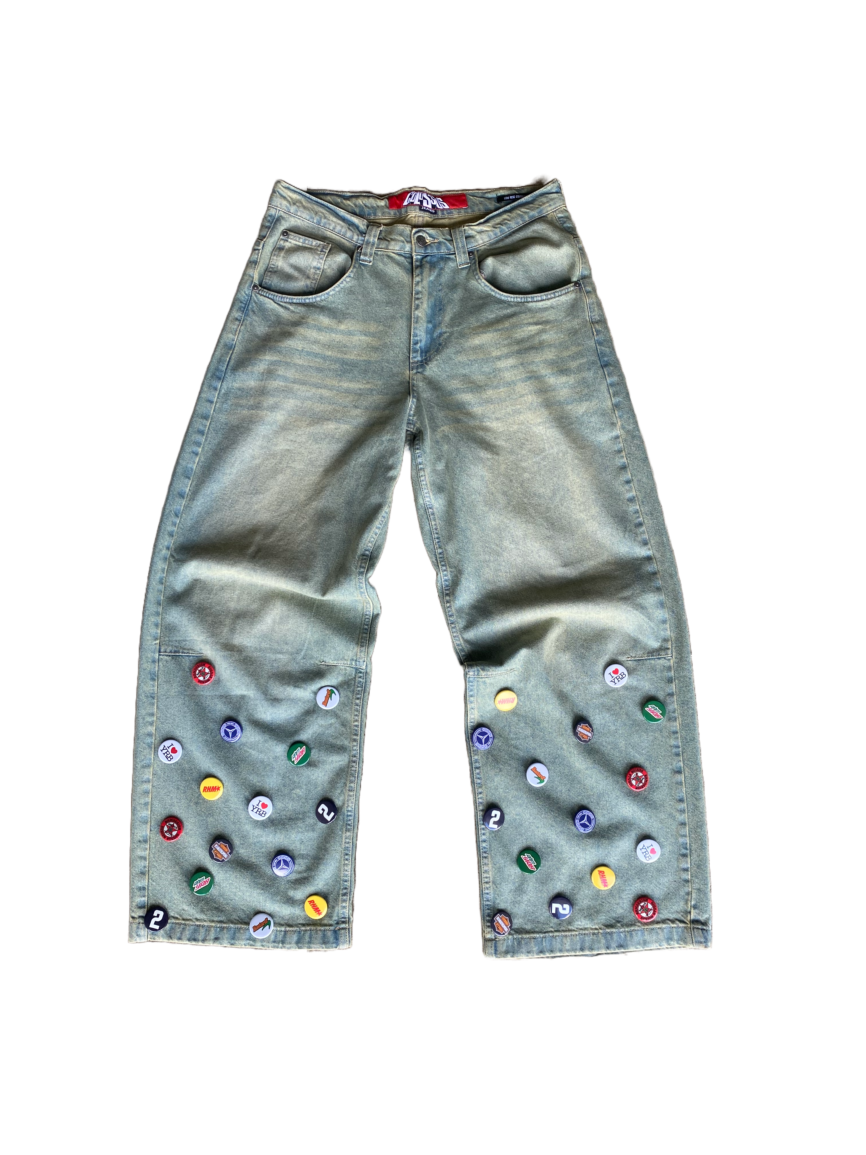 Pinwork Baggy Denim - Light Wash